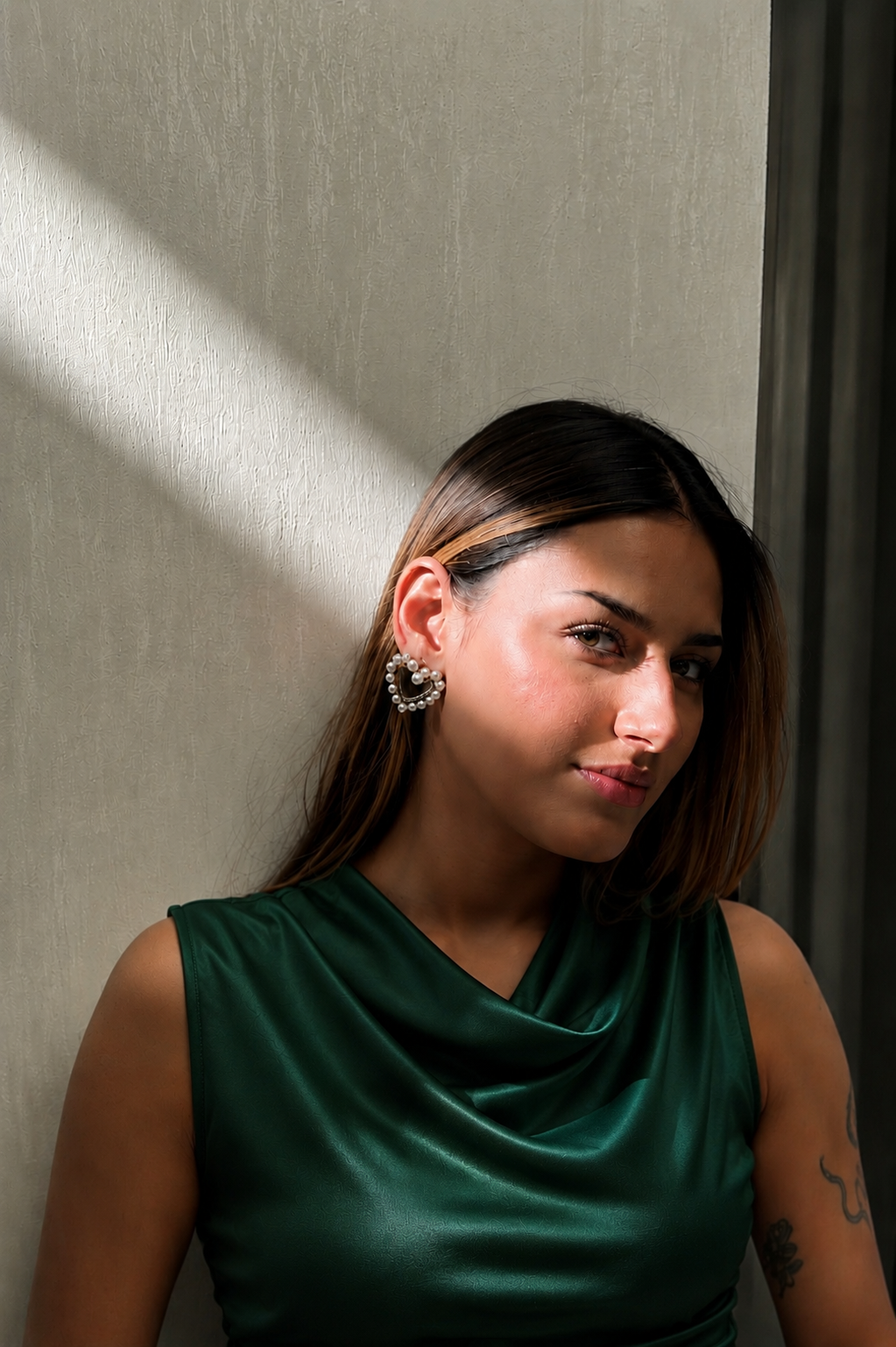 Pearl Heart Earrings