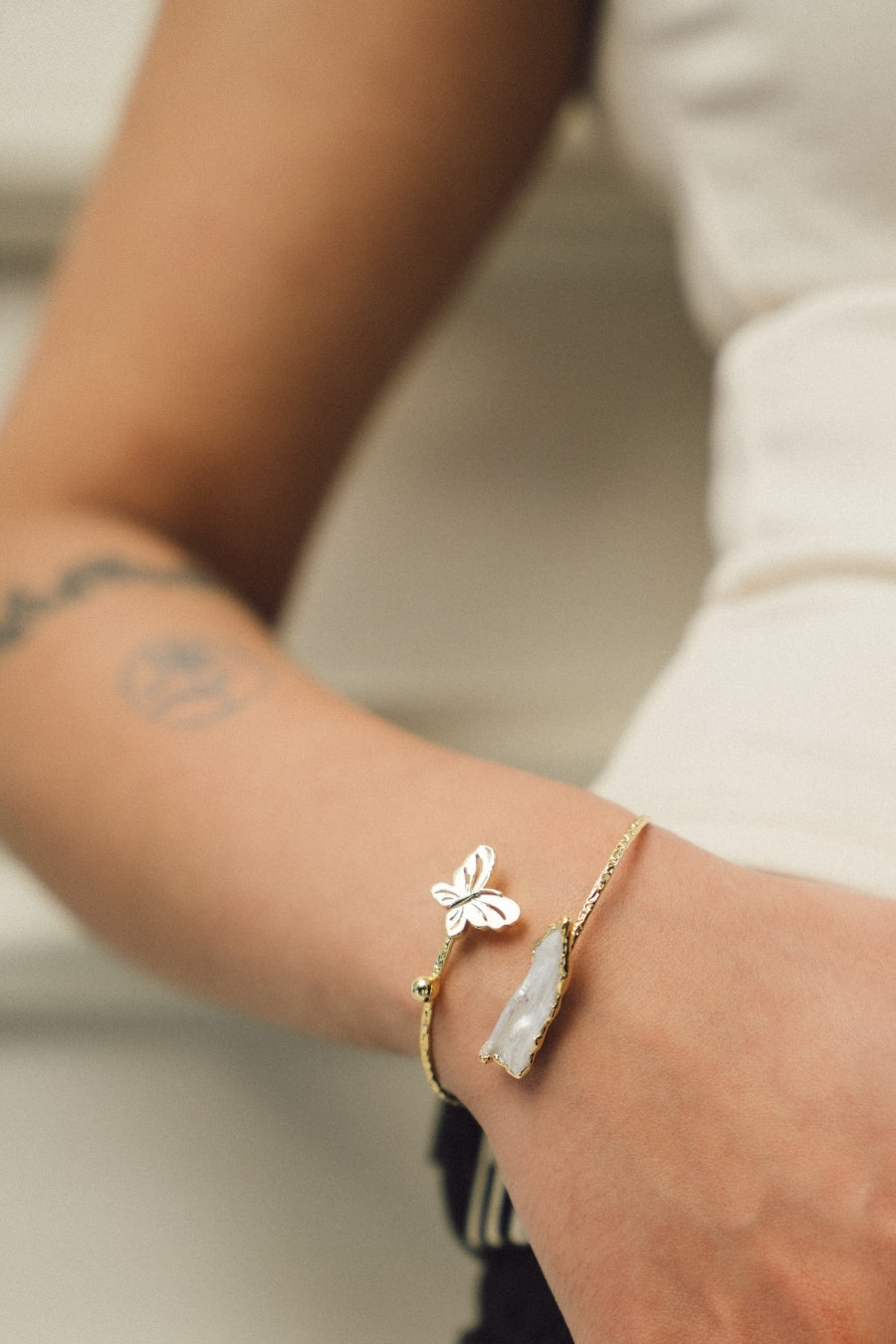 Butterfly Pearl Bracelet