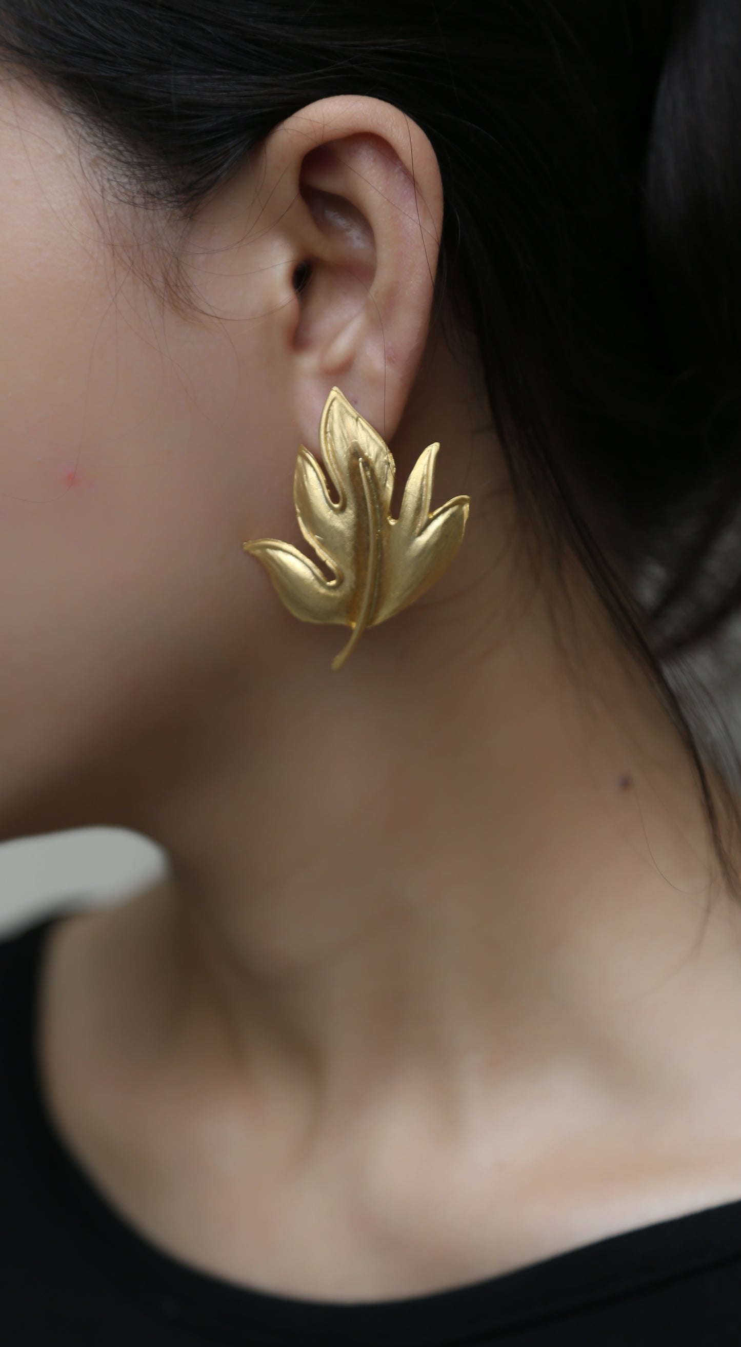 Earrings-Monet Leaf