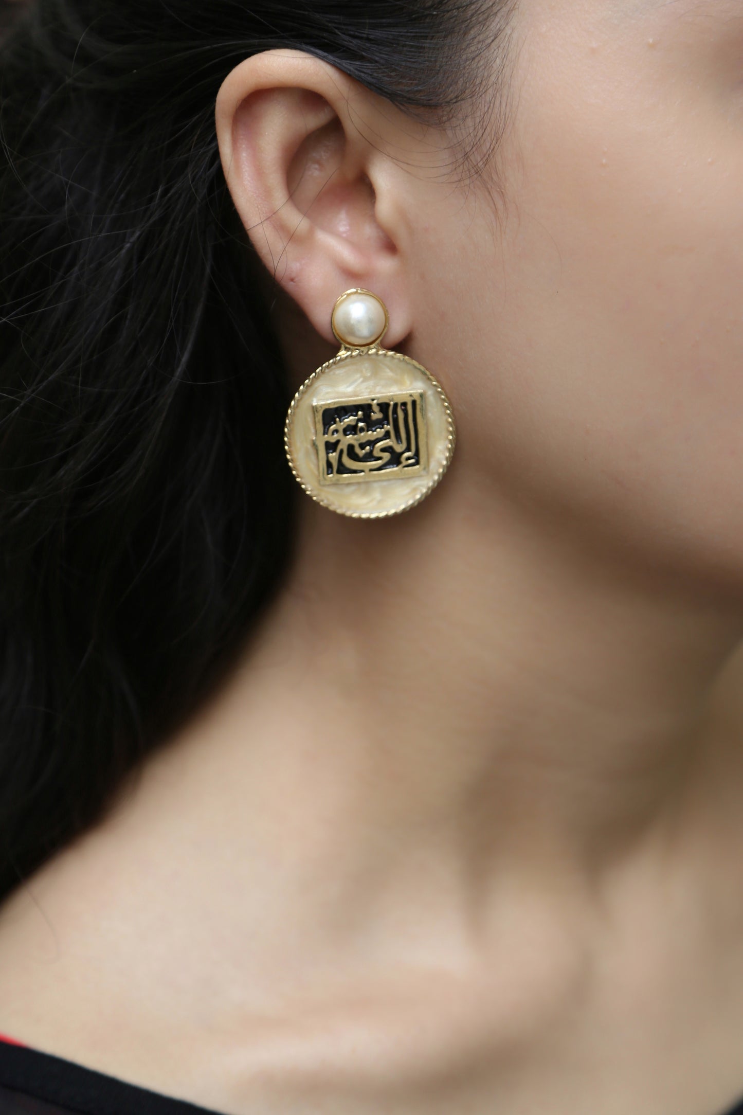 Earrings-Alaya White