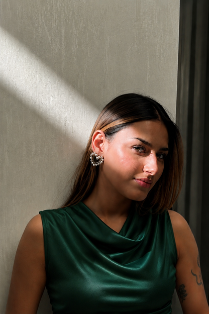 Pearl Heart Earrings