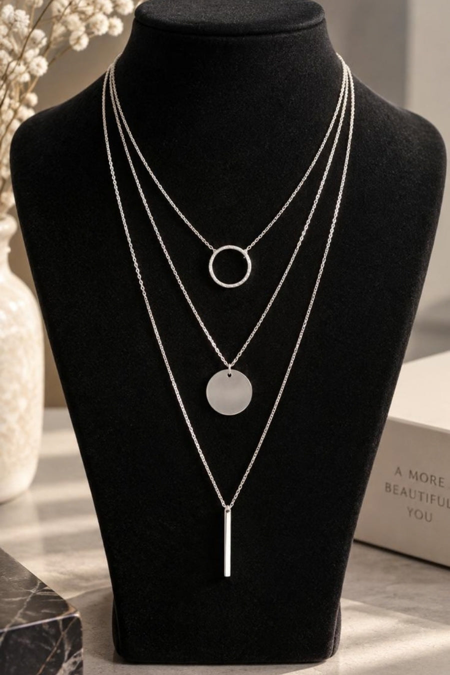 Circle Necklace Silver