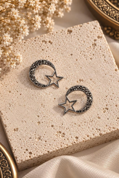 Crescent & Star Earrings