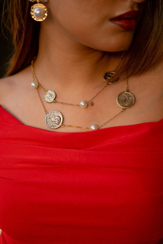 Gilded Coin Necklace